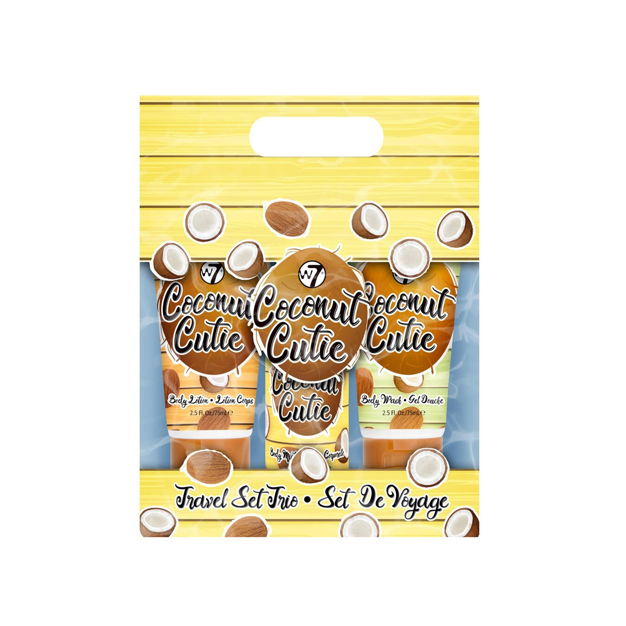W7 Coconut Cutie Travel Set Trio Ensemble-Cadeau