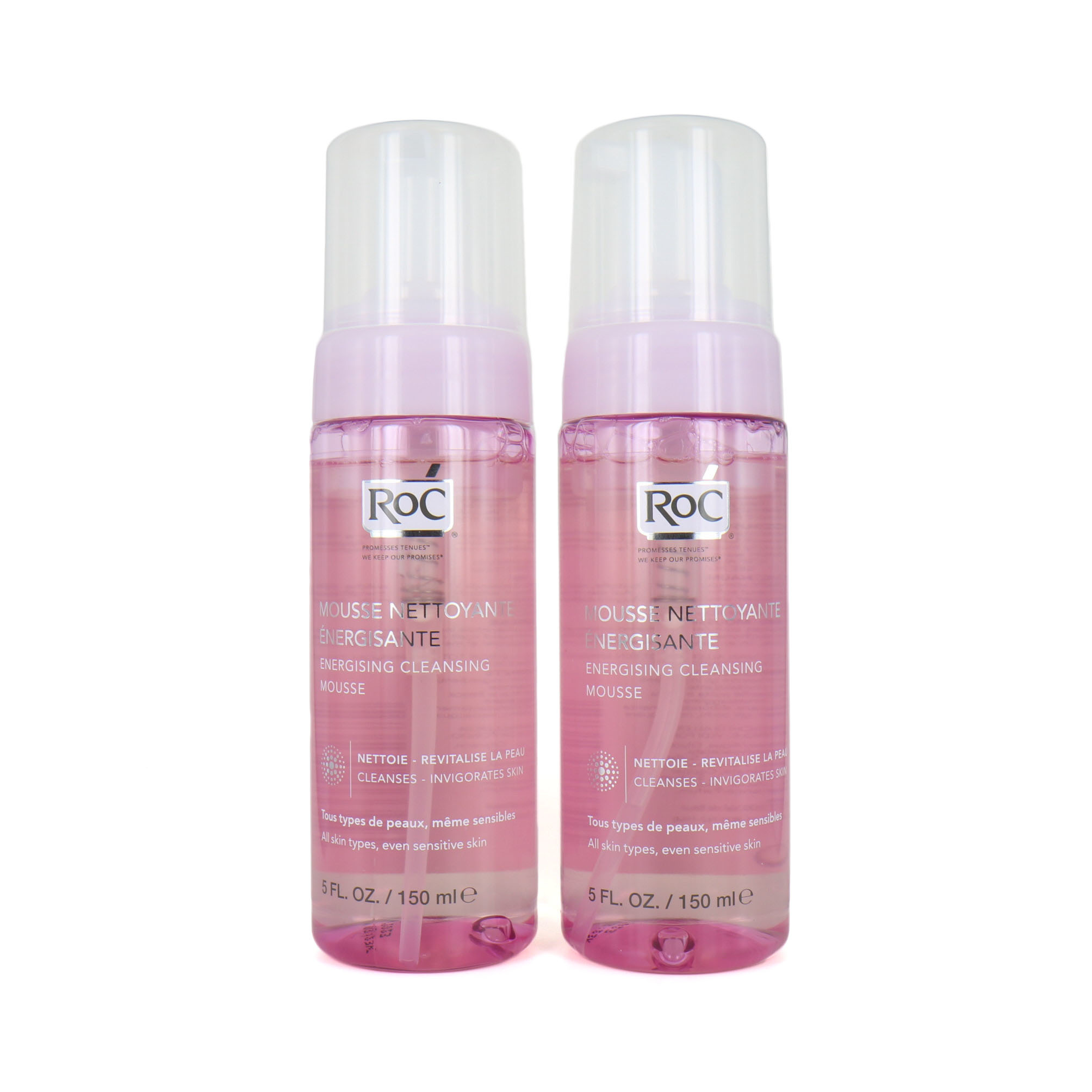 RoC Energising Cleansing Mousse - 150 ml (Ensemble de 2)