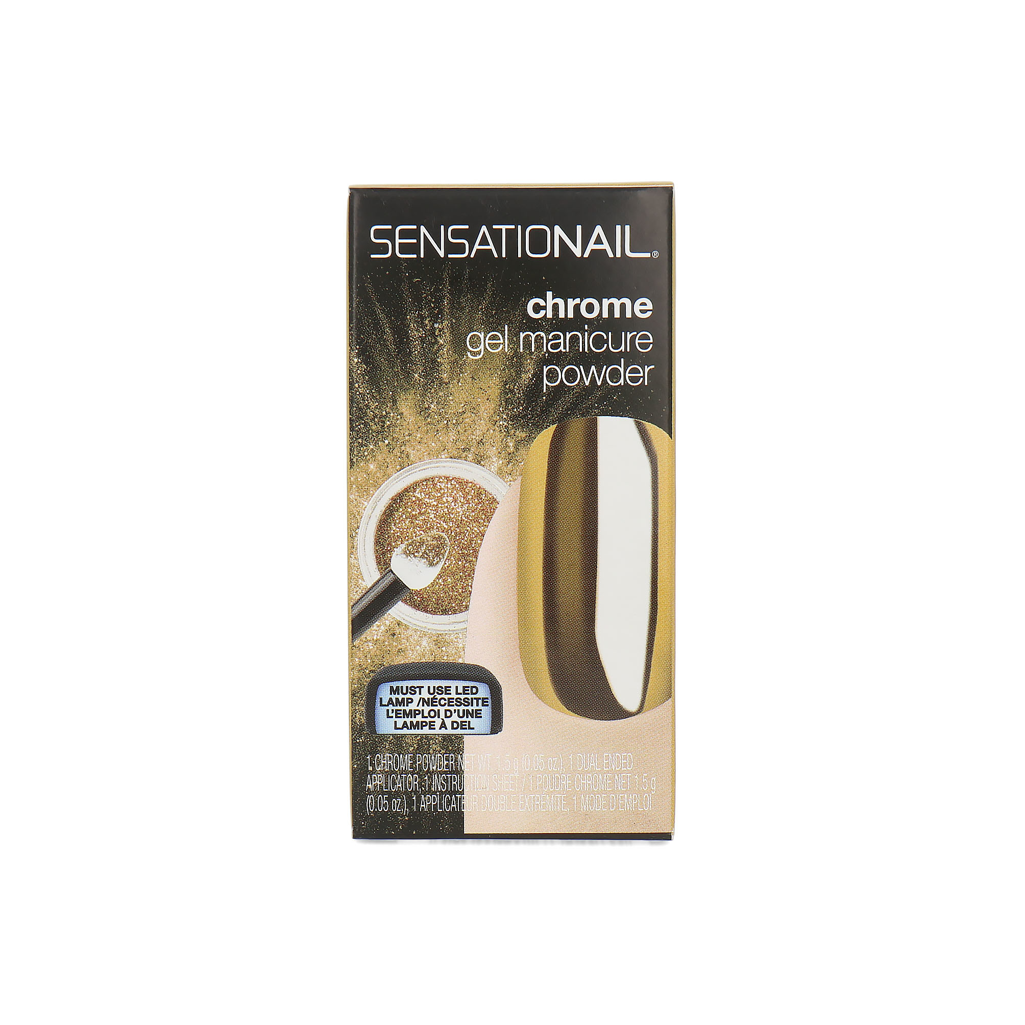 Sensationail Chrome Gel Manicure Powder Vernis à ongles - 73018 Gold