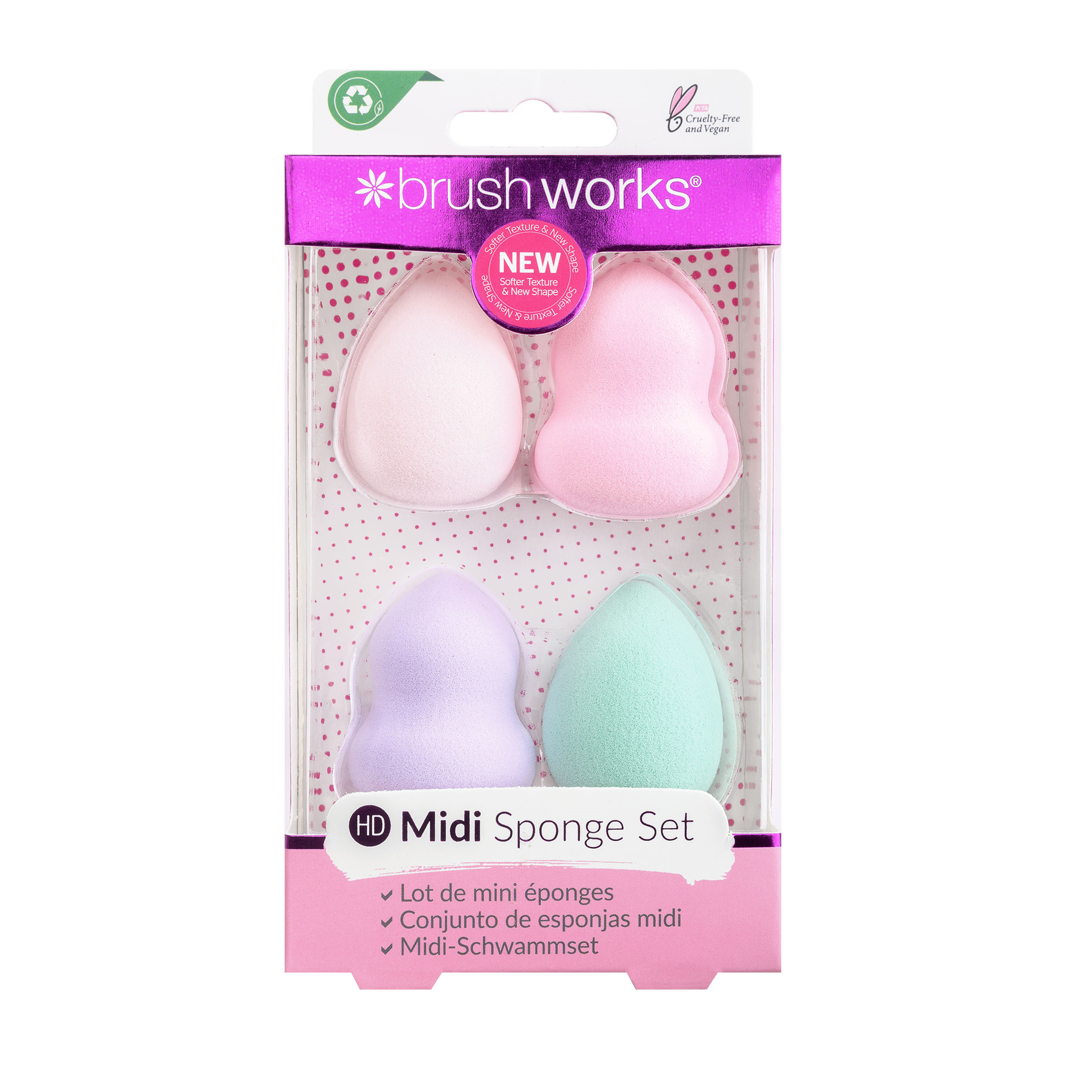 Brushworks HD Midi Blender Sponge Set