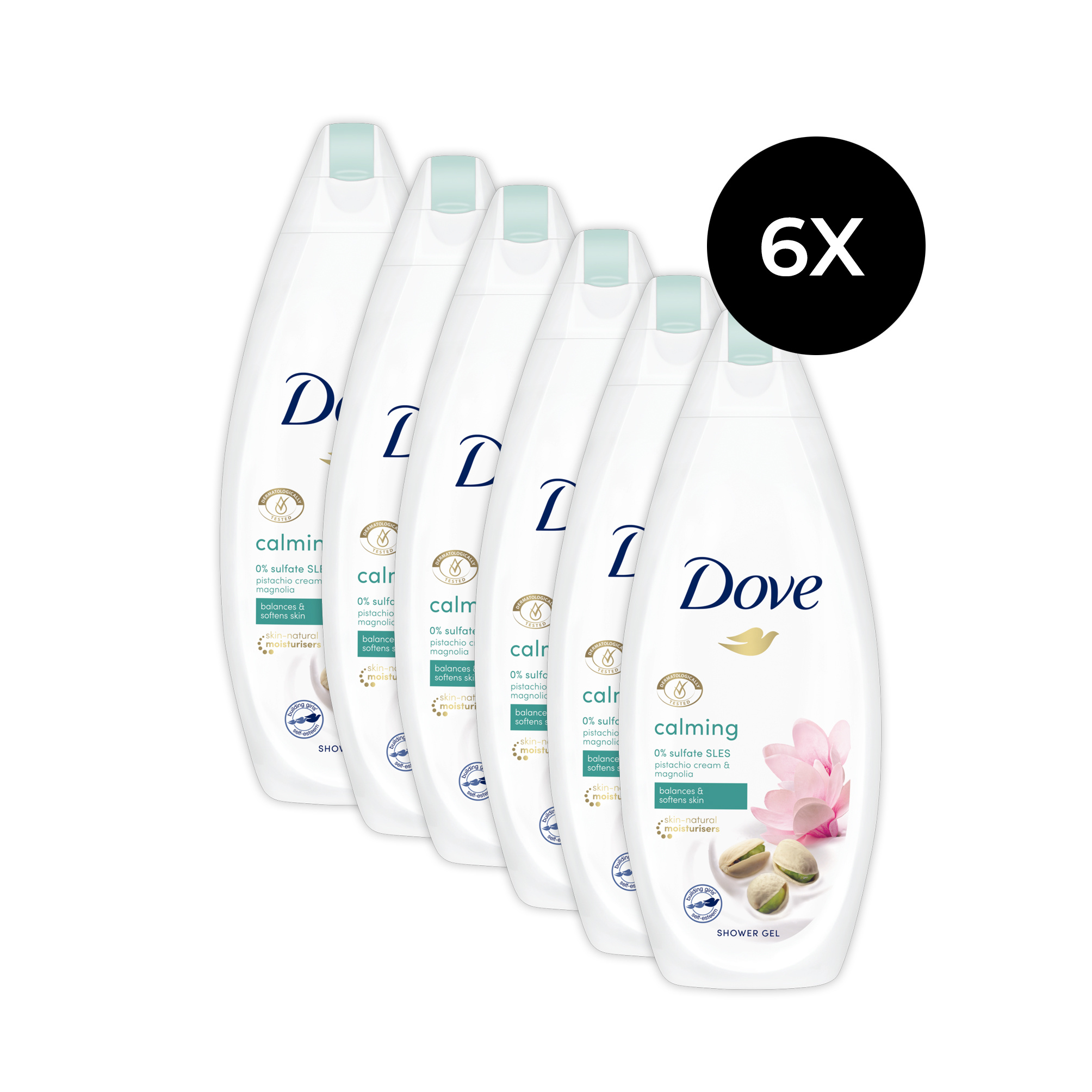 Dove Calming Shower Gel - 250 ml (6 pièces)