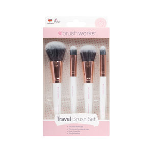 Travel Makeup Brush Set - White