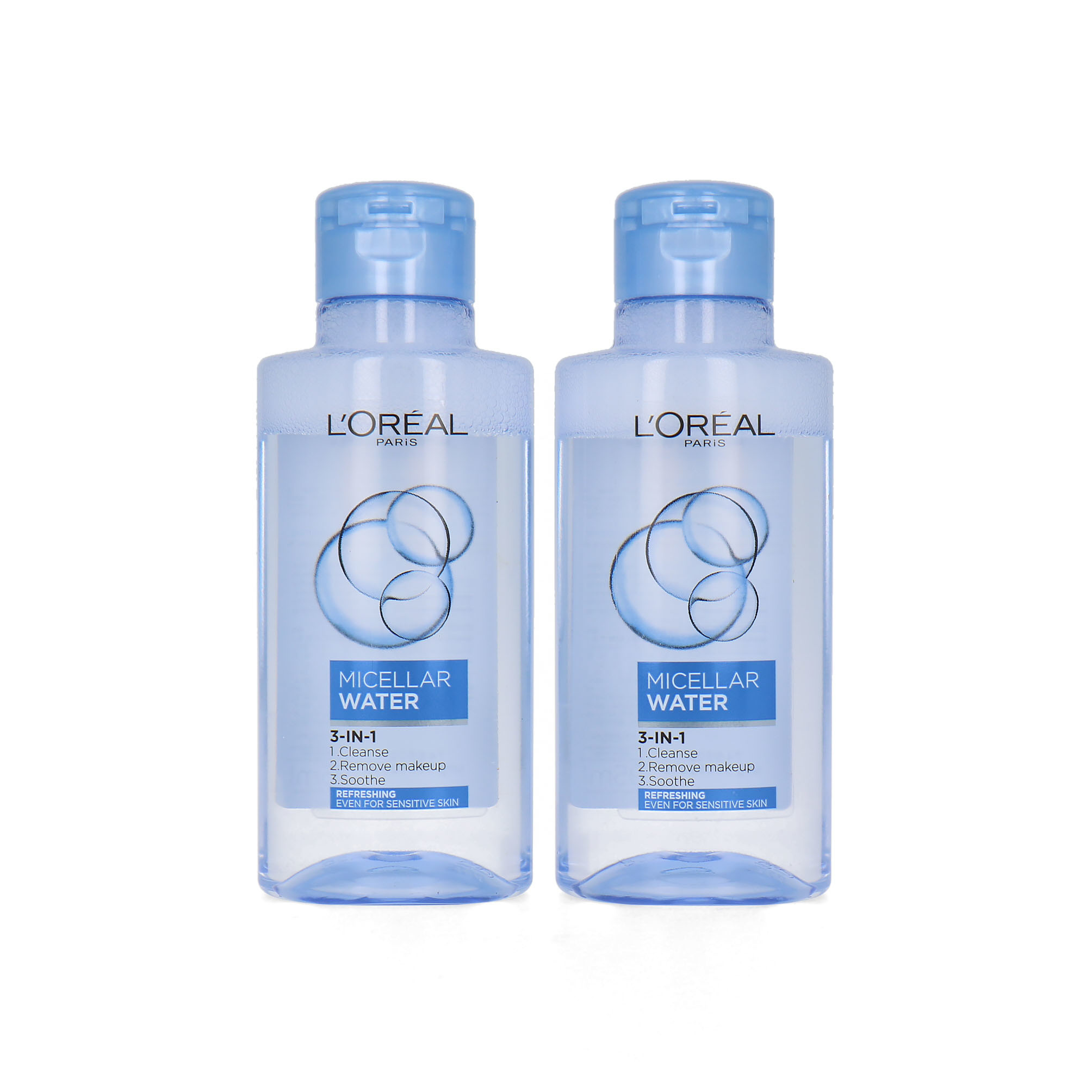 L'Oréal Micellar Water 3-in-1 - 95 ml (2 pièces)