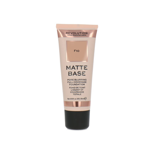 Makeup Revolution Matte Base Pore Blurring Full Coverage Fond de teint - F10 Makeup Revolution Matte Base Pore Blurring Full Coverage Fond de teint - F10