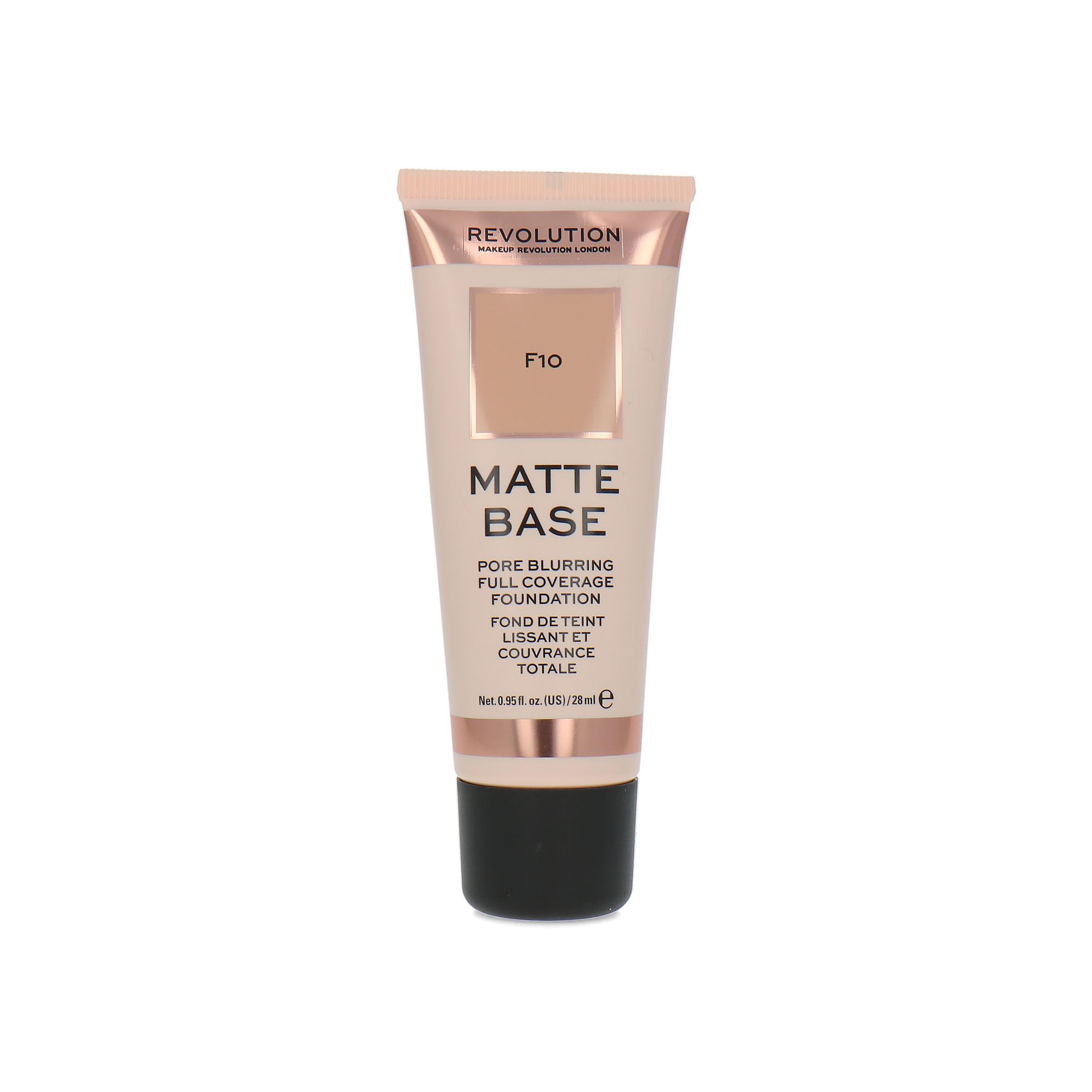 Makeup Revolution Matte Base Pore Blurring Full Coverage Fond de teint - F10