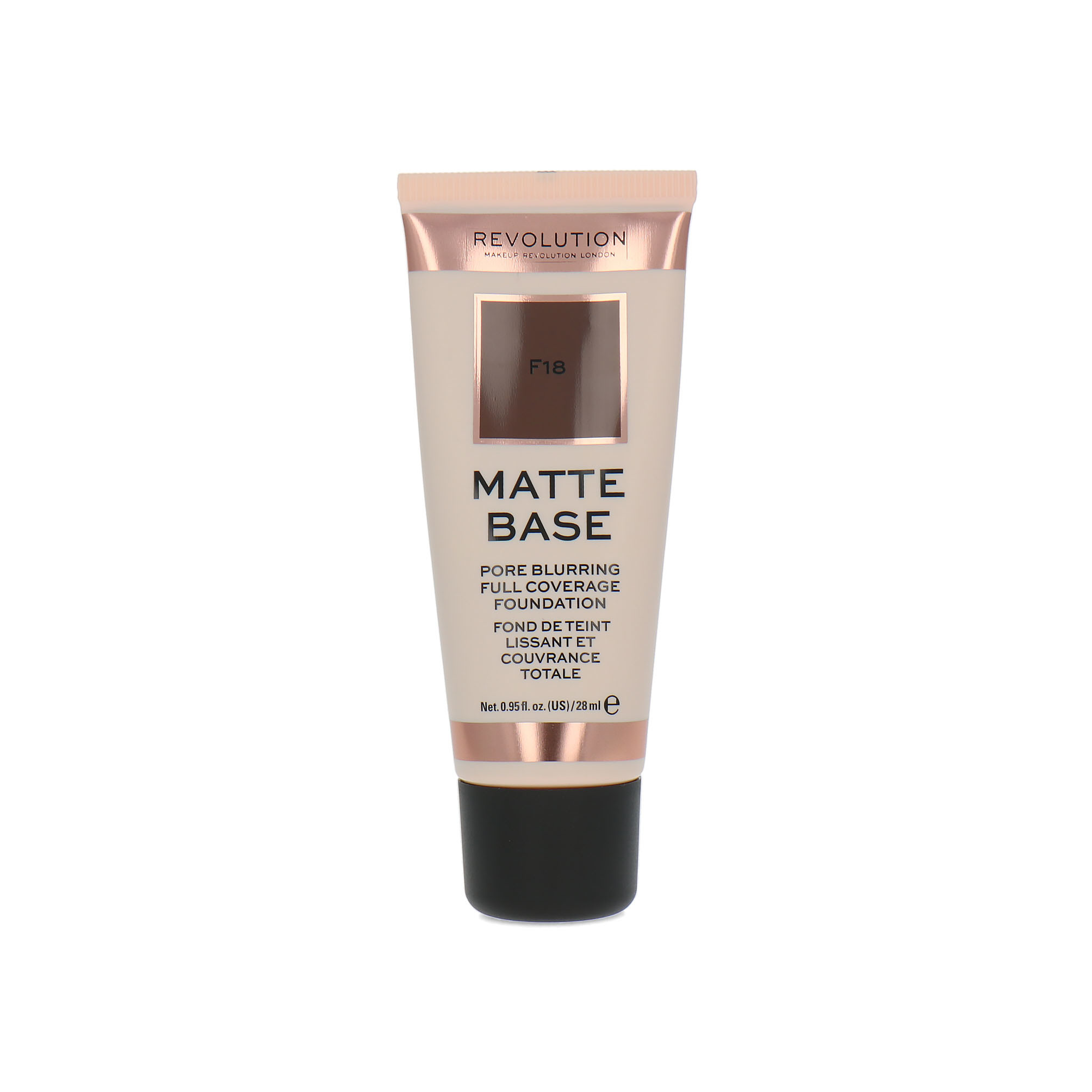 Makeup Revolution Matte Base Pore Blurring Full Coverage Fond de teint - F18