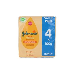 Johnson's Baby Honey Soap - 100 gram (4 pièces) Baby Honey Soap - 100 gram (4 pièces)