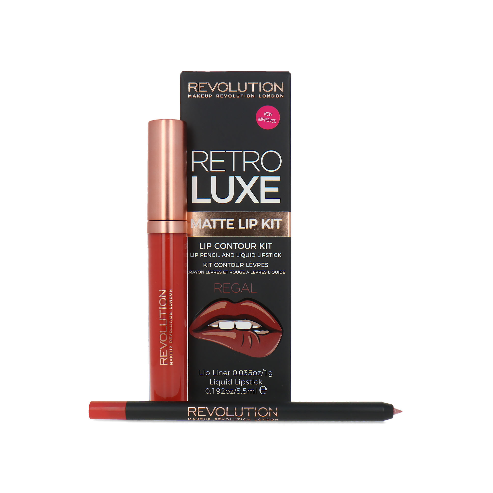 Makeup Revolution Retro Luxe Matte Lip Kit - Regal