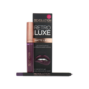 Retro Luxe Matte Lip Kit - Royal