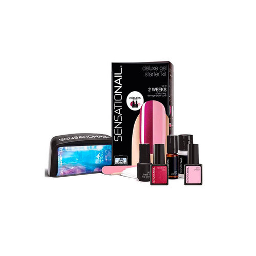 Sensationail Deluxe Gel Starter Kit - Raspberry Wine - Pink Chiffon