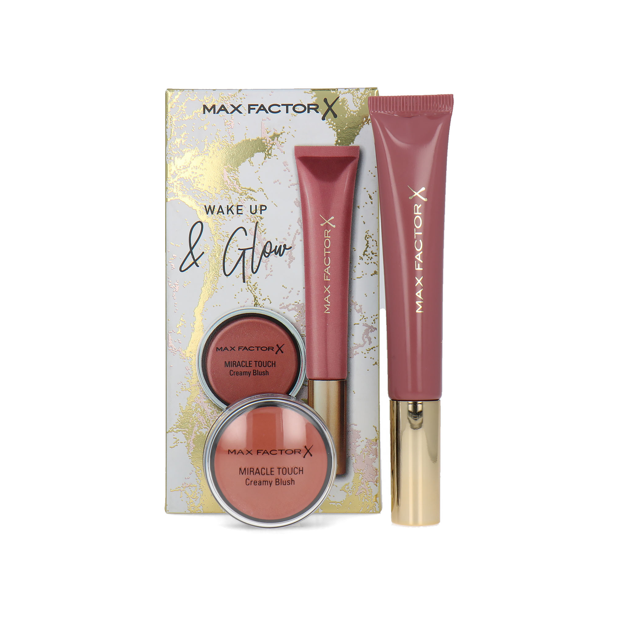 Max Factor Wake Up & Glow Ensemble-Cadeau - Shine in Glam-Soft Copper