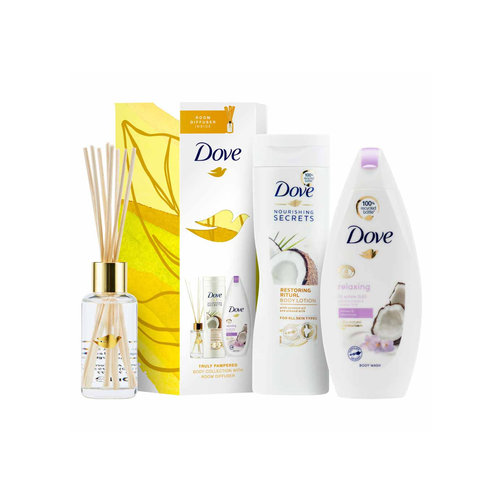 Dove Truly Pampered Body Collection Ensemble-Cadeau - With Room Diffuser