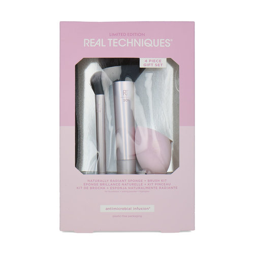 Real Techniques Naturally Radiant Sponge + Brush Kit - Limited Edition