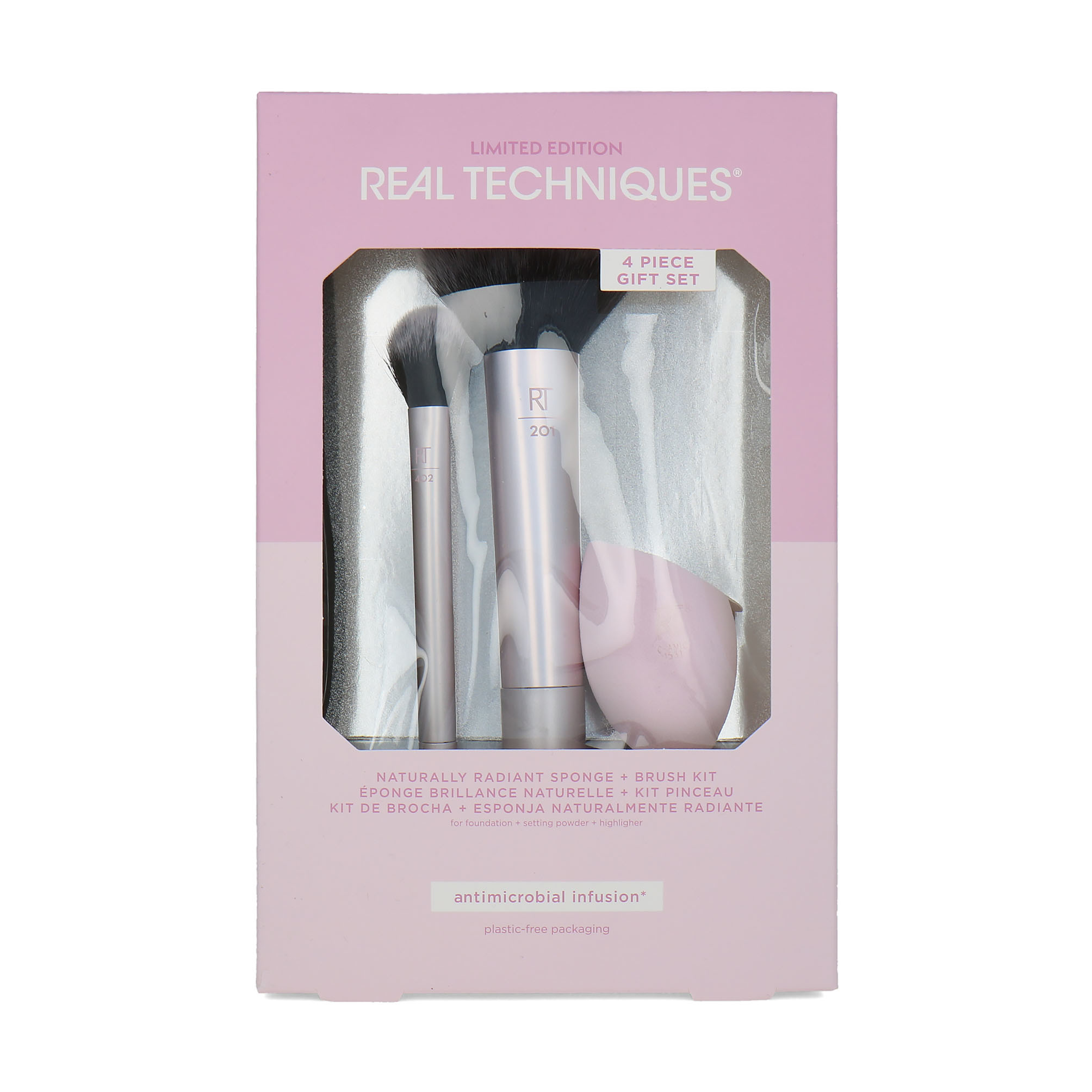 Real Techniques Naturally Radiant Sponge + Brush Kit - Limited Edition