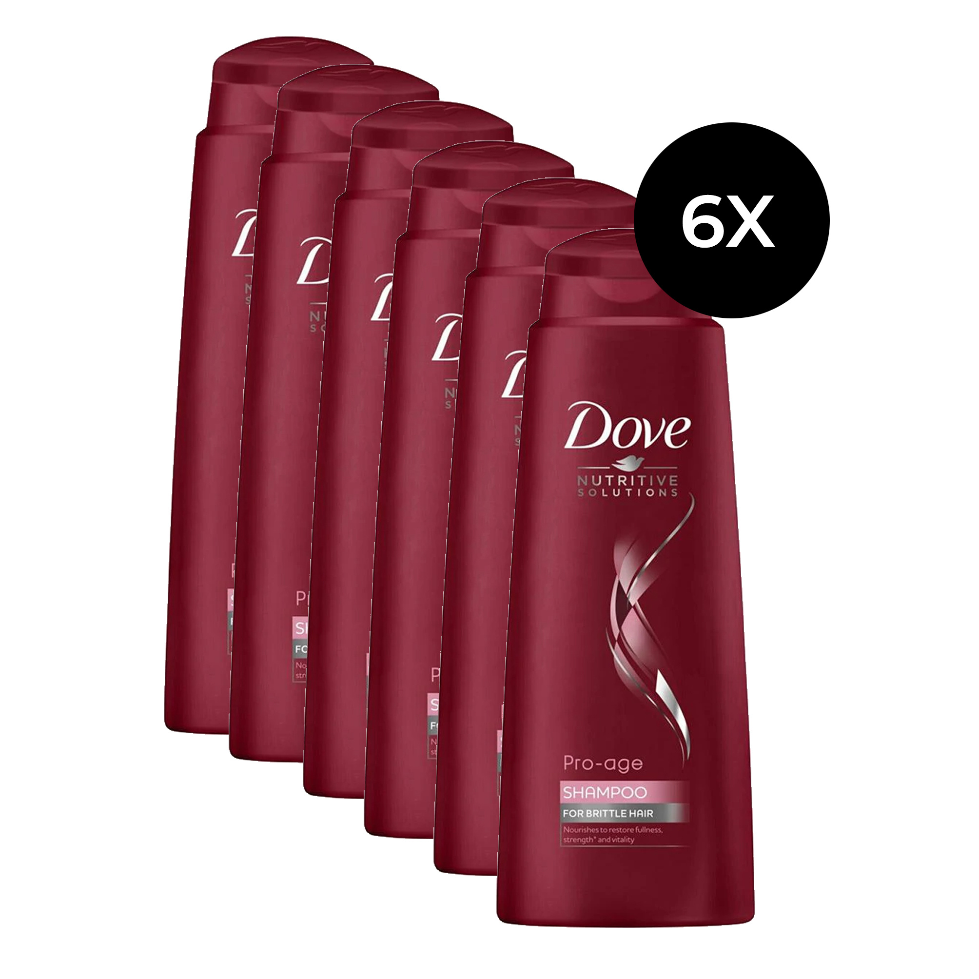 Dove Pro-Age Shampooing - 6x 400 ml (pour les cheveux fins et sans vie)