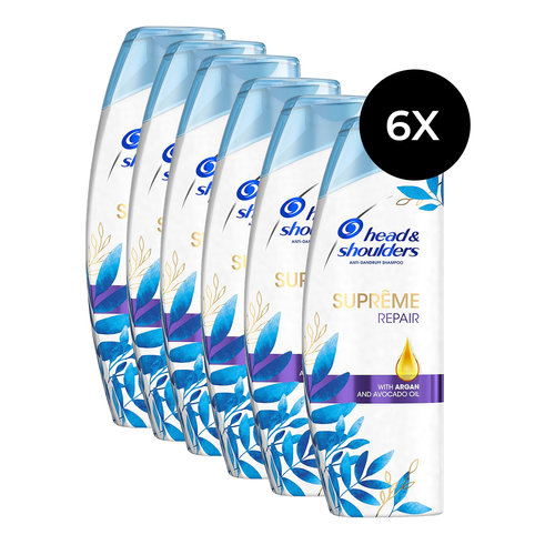 Head & Shoulders Suprême Repair Shampooing - 6x 400 ml (pour les cheveux abîmés) Head & Shoulders Suprême Repair Shampooing - 6x 400 ml (pour les cheveux abîmés)