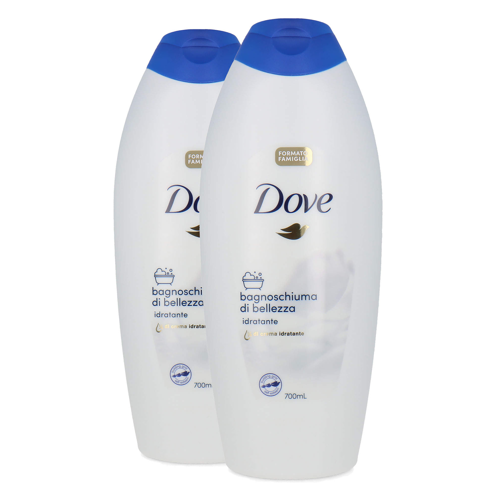 Dove Caring Bath 2 stuks à 700 ml - Moisturizing (Texte italien)