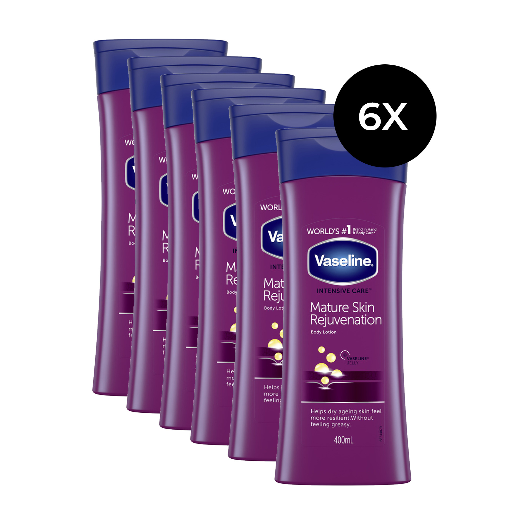 Vaseline Intensive Care 400 ml Lotion pour le corps - Mature Skin Rejuvenation (6 pièces)