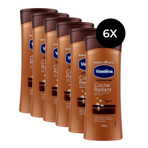 Vaseline Intensive Care 400 ml Lotion pour le corps - Cocoa Radiant (6 pièces)