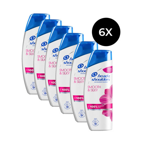 Head & Shoulders Smooth & Silky Shampoo - 6 x 250 ml