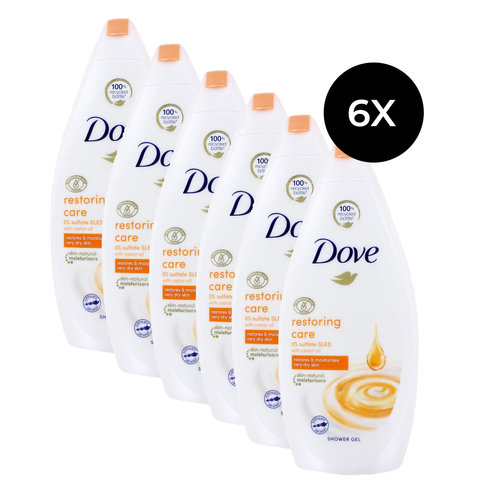 Dove Restoring Care Shower Gel - 6 x 500 ml