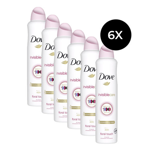 Dove Invisible Care Deodorant Spray - 6 x 250 ml