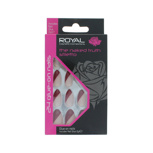 Royal 24 Stiletto Glue-On Nails - The Naked Truth Royal 24 Stiletto Glue-On Nails - The Naked Truth
