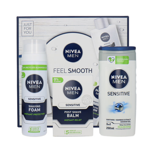 Nivea Men Feel Smooth Sensitive Shower & Shave Kit Ensemble-Cadeau