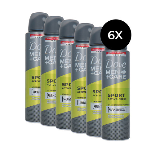 Dove Men + Care Active Fresh Sport Deodorant Spray - 150 ml (Ensemble de 6)