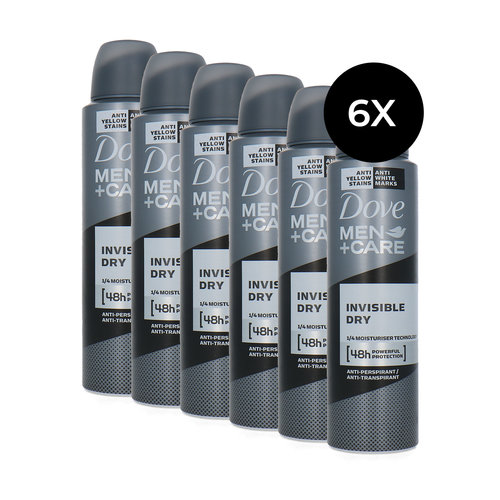 Dove Men + Care Invisible Dry Deodorant Spray - 150 ml (Ensemble de 6)