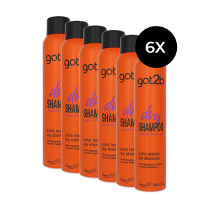 Got2b Dry Shampoo Extra Texture - 6 x 200 ml