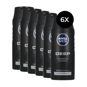 Nivea Men Deep Shampoo - 6 x 250 ml Men Deep Shampoo - 6 x 250 ml