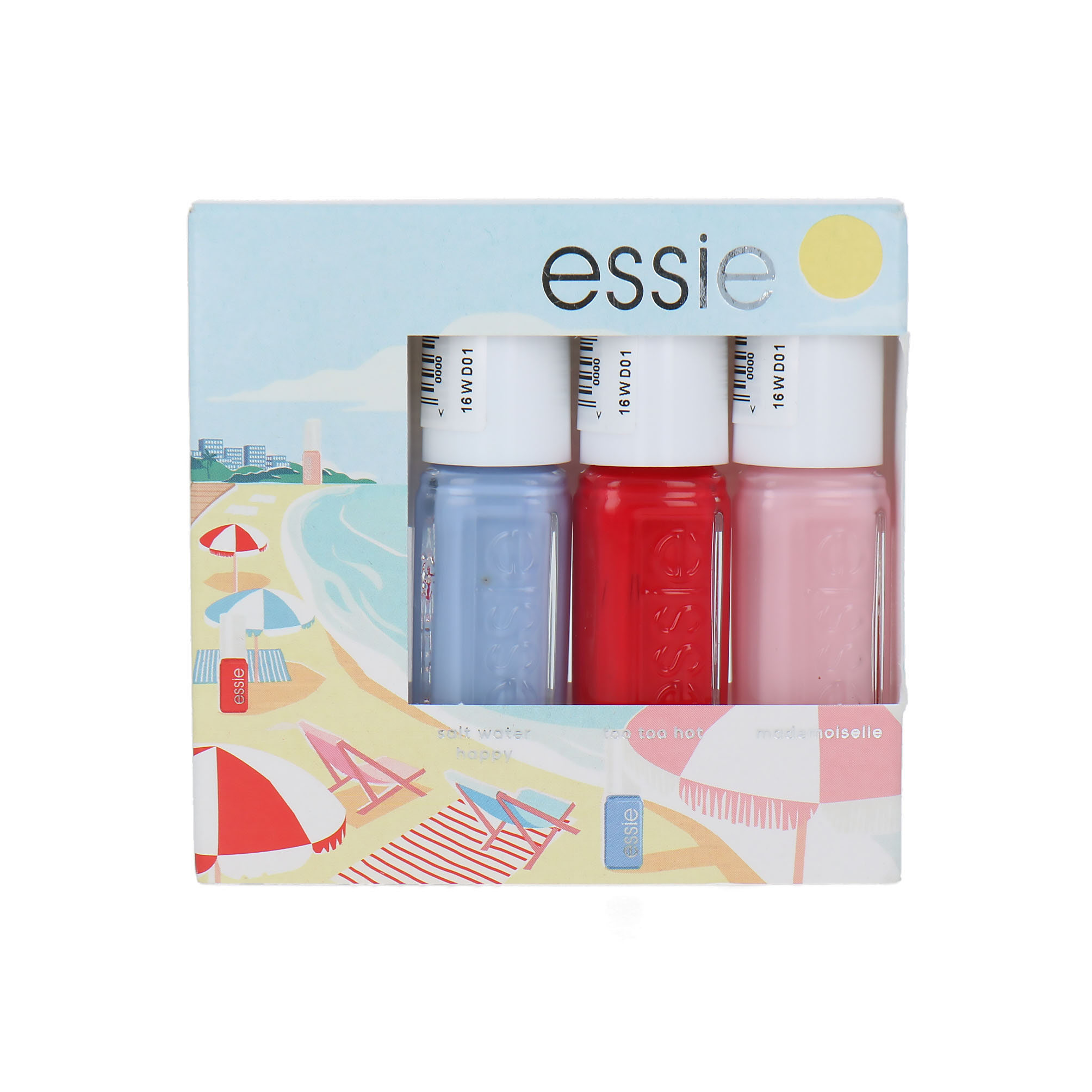 Essie Seaside Diner Mini Nailpolish Ensemble-Cadeau - 3 x 5 ml