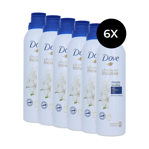 Dove Shower Mousse Deeply Nourishing - 6 x 200 ml