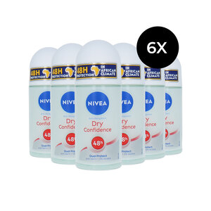 Dry Confidence Deo Roller - 6 x 50 ml