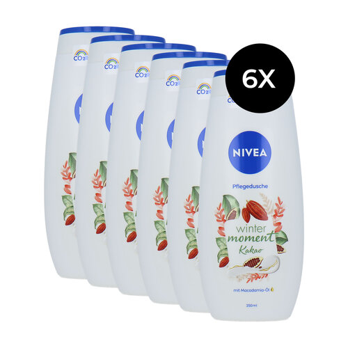 Nivea Winter Moment Kakao Shower Cream - 6 x 250 ml