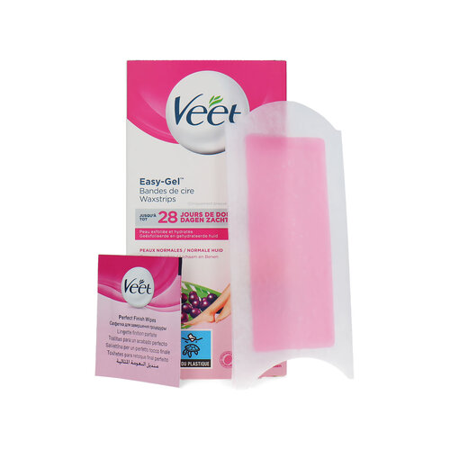 Veet Easy-Gel Waxstrips (40 strips) (Pour peaux normales) Veet Easy-Gel Waxstrips (40 strips) (Pour peaux normales)