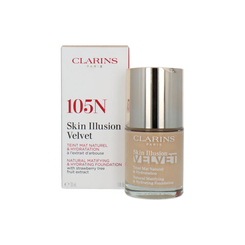Clarins Skin Illusion Velvet Natural Matifying & Hydrating Fond de teint - 105N Clarins Skin Illusion Velvet Natural Matifying & Hydrating Fond de teint - 105N