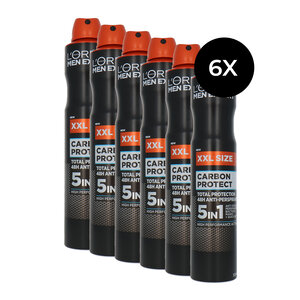 Men Expert Carbon Protect Deodorant Spray XXL - 6 x 300 ml