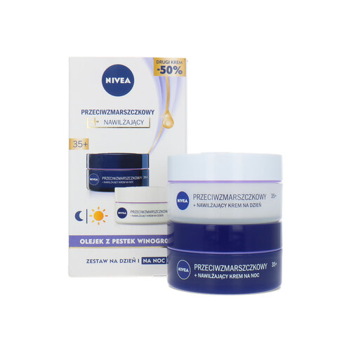 Nivea Nivea Anti Wrinkle Moisture 35+ Day + Night Care - 2 x 50 ml Nivea Nivea Anti Wrinkle Moisture 35+ Day + Night Care - 2 x 50 ml