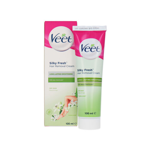 Veet Silky Fresh Hair Removal Cream - 100 ml (Pour la peau sèche) Veet Silky Fresh Hair Removal Cream - 100 ml (Pour la peau sèche)
