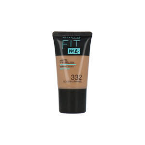 Fit Me Matte + Poreless Fond de teint - 332 Golden Caramel - 18 ml