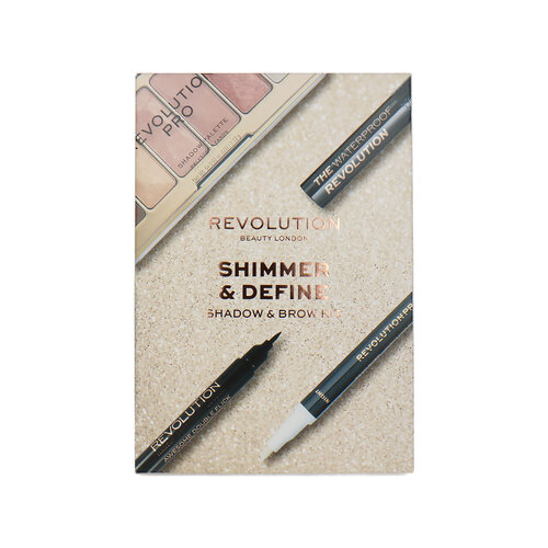 Makeup Revolution Shimmer & Define Shadow & Brow Kit Ensemble-Cadeau