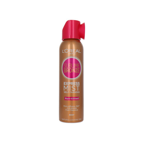 L'OreÌal Sublime Bronze Express Mist Body Self-Tanning Non-Tinted - 150 ml L'OreÌal Sublime Bronze Express Mist Body Self-Tanning Non-Tinted - 150 ml