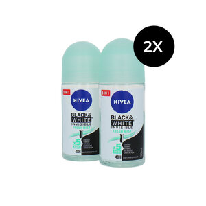Nivea Black & White Invisible Roll'on Deo Fresh Mist - 2 x 50 ml Black & White Invisible Roll'on Deo Fresh Mist - 2 x 50 ml