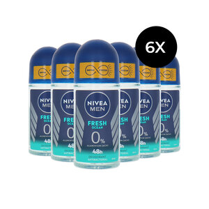 Men Fresh Ocean Roll-On Deodorant - 6 x 50 ml