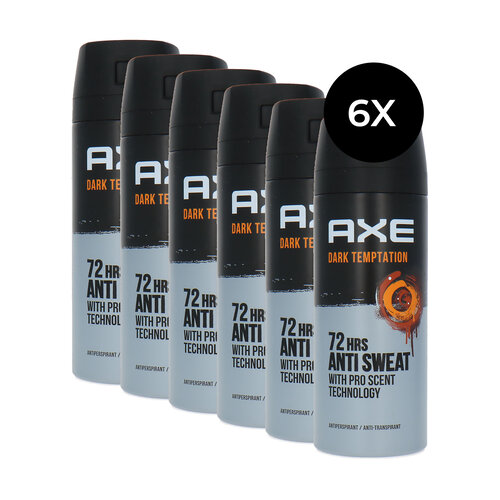 Axe 72 HRS Antiperspirant Deodorant Spray - 6 x 150 ml