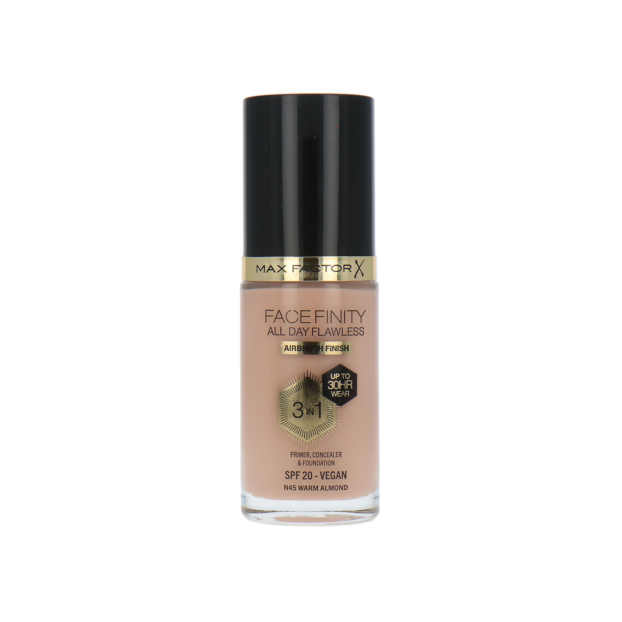 Max Factor Facefinity All Day Flawless 3 in 1 30H Airbrush Finish Fond de teint - N45 Warm Almond