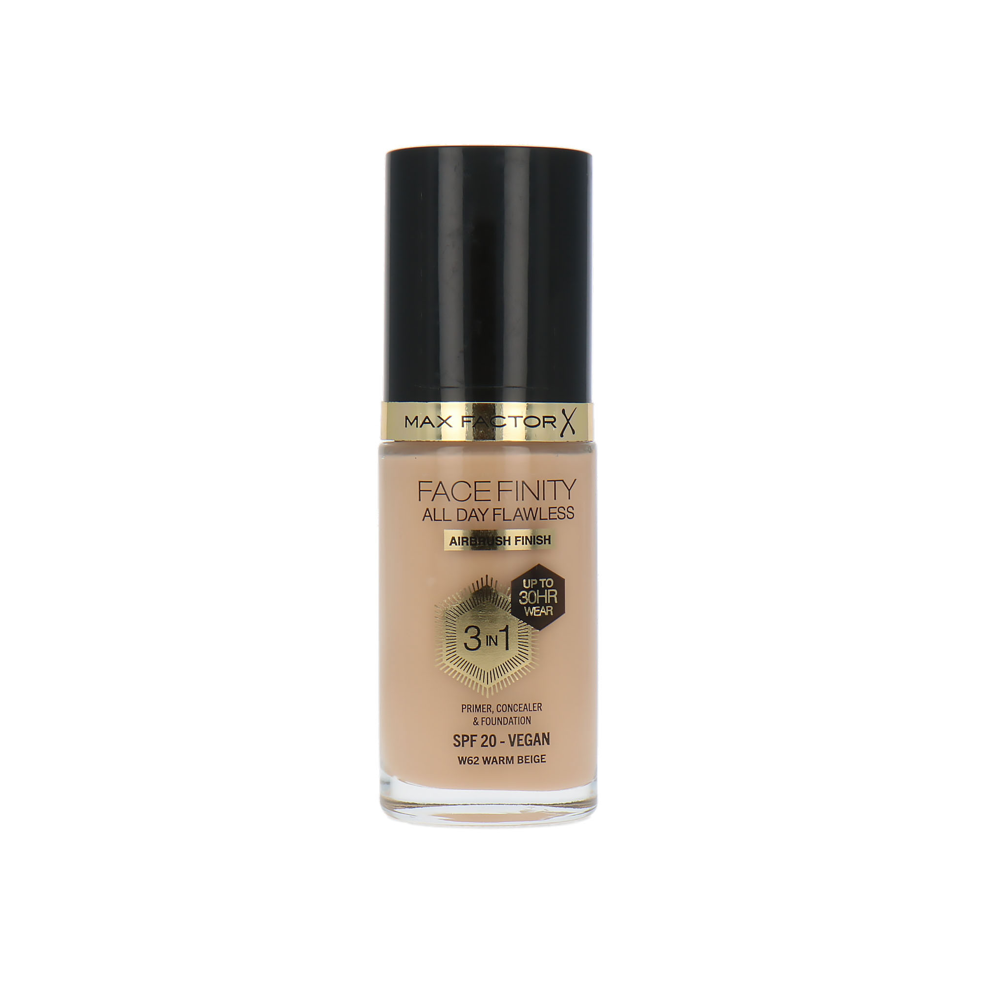 Max Factor Facefinity All Day Flawless 3 in 1 30H Airbrush Finish Fond de teint - W62 Warm Beige