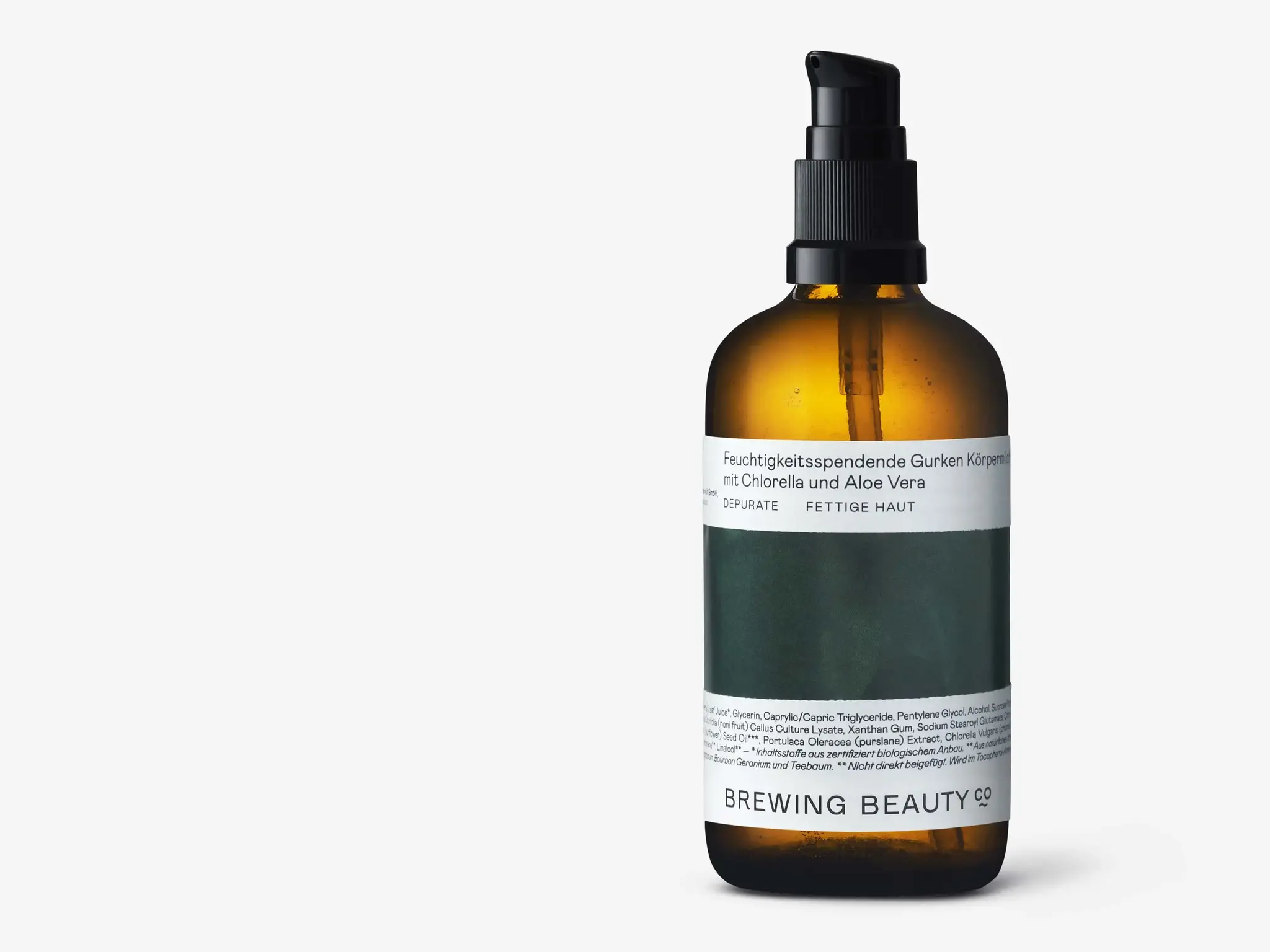 DEPURATE Refreshing Cucumber Body Lotion with Chlorella and Aloe Vera